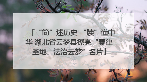 “简”述历史 “牍”懂中华 湖北省云梦县擦亮“秦律圣地、法治云梦”名片