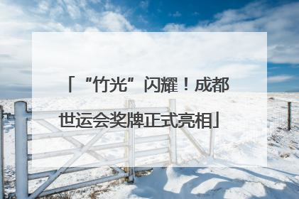 “竹光”闪耀！成都世运会奖牌正式亮相