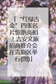 “红绿古金”四张名片惊艳亮相！吉安文旅招商推介会在青原区举行(图)