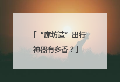 “廊坊造”出行神器有多香？