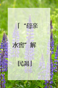 “母亲水窖”解民渴