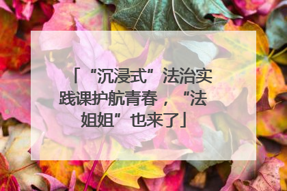 “沉浸式”法治实践课护航青春，“法姐姐”也来了