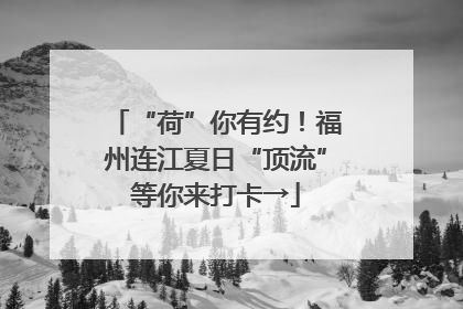 “荷”你有约！福州连江夏日“顶流”等你来打卡→