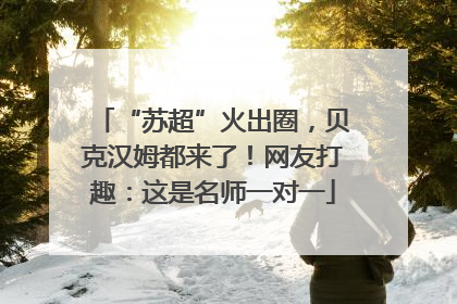 “苏超”火出圈，贝克汉姆都来了！网友打趣：这是名师一对一