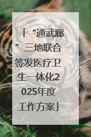 “通武廊”三地联合签发医疗卫生一体化2025年度工作方案