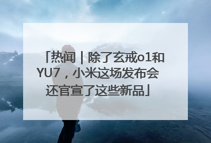 热闻｜除了玄戒o1和YU7，小米这场发布会还官宣了这些新品