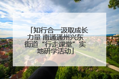 知行合一汲取成长力量 南通通州兴东街道“行走课堂”实地研学活动