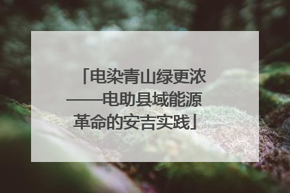电染青山绿更浓——电助县域能源革命的安吉实践