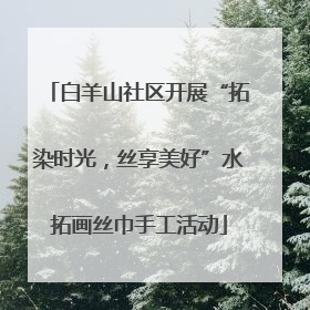白羊山社区开展“拓染时光，丝享美好”水拓画丝巾手工活动