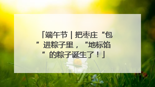 端午节｜把枣庄“包”进粽子里，“地标馅”的粽子诞生了！