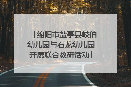 绵阳市盐亭县岐伯幼儿园与石龙幼儿园开展联合教研活动