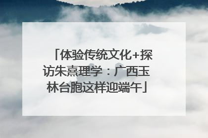 体验传统文化+探访朱熹理学：广西玉林台胞这样迎端午