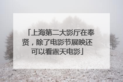 上海第二大影厅在奉贤，除了电影节展映还可以看露天电影