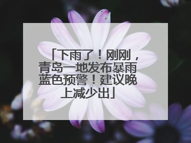 下雨了！刚刚，青岛一地发布暴雨蓝色预警！建议晚上减少出