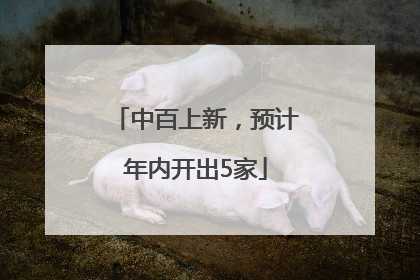 中百上新，预计年内开出5家
