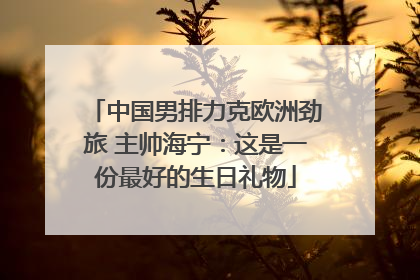 中国男排力克欧洲劲旅 主帅海宁：这是一份最好的生日礼物