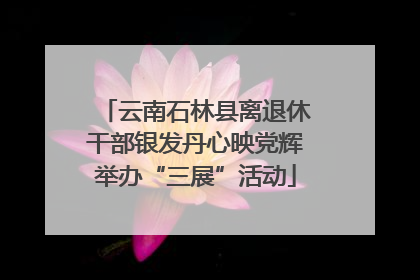 云南石林县离退休干部银发丹心映党辉举办“三展”活动