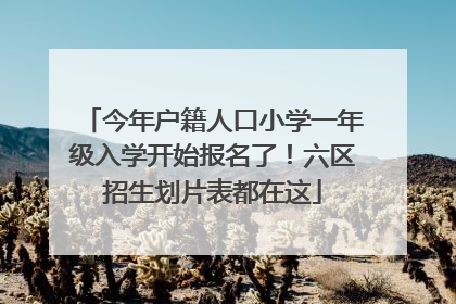 今年户籍人口小学一年级入学开始报名了！六区招生划片表都在这