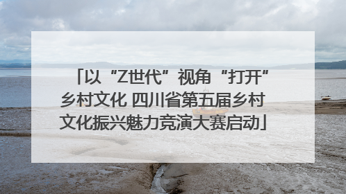 以“Z世代”视角“打开”乡村文化 四川省第五届乡村文化振兴魅力竞演大赛启动