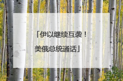 伊以继续互袭！美俄总统通话