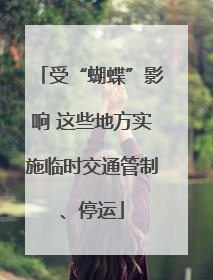 受“蝴蝶”影响 这些地方实施临时交通管制、停运