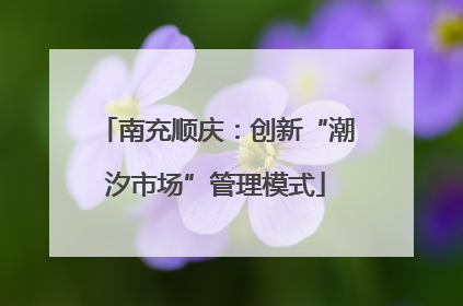 南充顺庆：创新“潮汐市场”管理模式