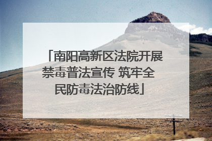 南阳高新区法院开展禁毒普法宣传 筑牢全民防毒法治防线