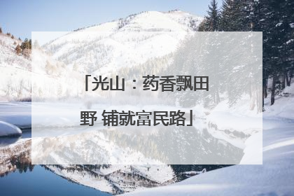 光山：药香飘田野 铺就富民路