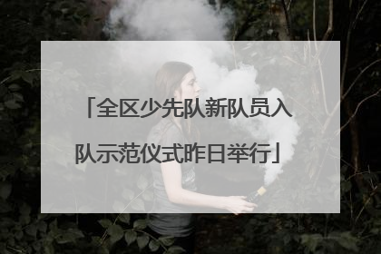 全区少先队新队员入队示范仪式昨日举行