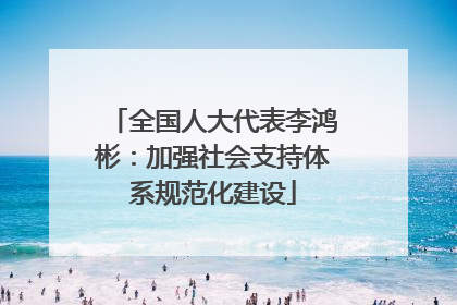 全国人大代表李鸿彬:加强社会支持体系规范化建设