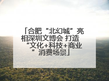合肥“北幻城”亮相深圳文博会 打造“文化+科技+商业”消费场景