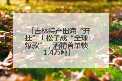 吉林特产出海“开挂”！松子成“全球爆款”，酒精首单锁1.4万吨