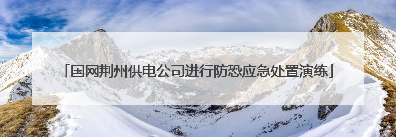国网荆州供电公司进行防恐应急处置演练