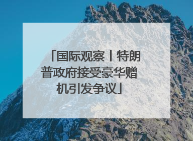 国际观察丨特朗普政府接受豪华赠机引发争议