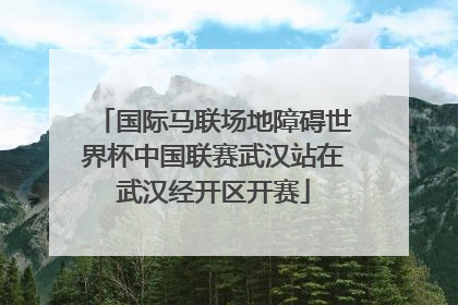 国际马联场地障碍世界杯中国联赛武汉站在武汉经开区开赛