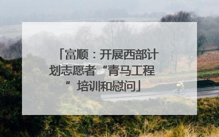 富顺：开展西部计划志愿者“青马工程”培训和慰问