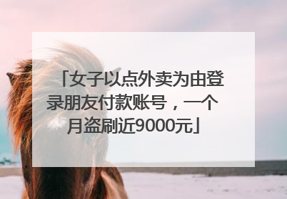 女子以点外卖为由登录朋友付款账号，一个月盗刷近9000元