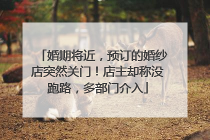 婚期将近，预订的婚纱店突然关门！店主却称没跑路，多部门介入