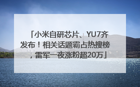 小米自研芯片、YU7齐发布！相关话题霸占热搜榜，雷军一夜涨粉超20万
