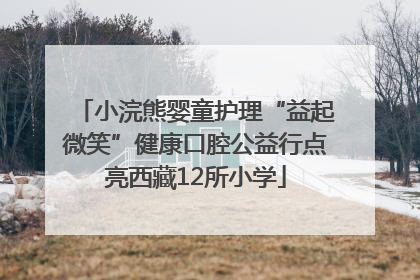 小浣熊婴童护理“益起微笑”健康口腔公益行点亮西藏12所小学
