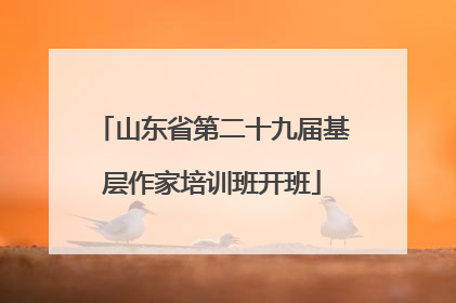山东省第二十九届基层作家培训班开班