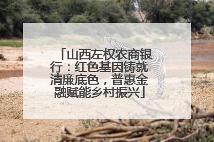山西左权农商银行：红色基因铸就清廉底色，普惠金融赋能乡村振兴