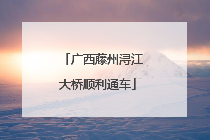 广西藤州浔江大桥顺利通车