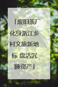 废旧茶厂化身浙江乡村文旅新地标 盘活沉睡资产