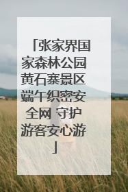 张家界国家森林公园黄石寨景区端午织密安全网 守护游客安心游