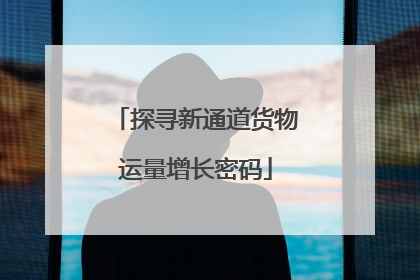探寻新通道货物运量增长密码