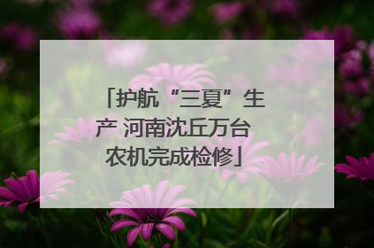 护航“三夏”生产 河南沈丘万台农机完成检修