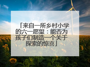 来自一所乡村小学的六一愿望：能否为孩子们制造一个关于探索的惊喜
