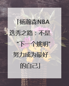 杨瀚森NBA选秀之路：不是“下一个姚明” 努力成为最好的自己