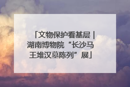文物保护看基层｜湖南博物院“长沙马王堆汉墓陈列”展